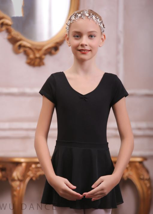 Short Sleeve Leotard With Pinched Front