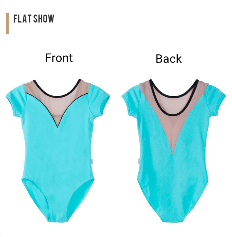 Low Front Short Sleeve Leotard