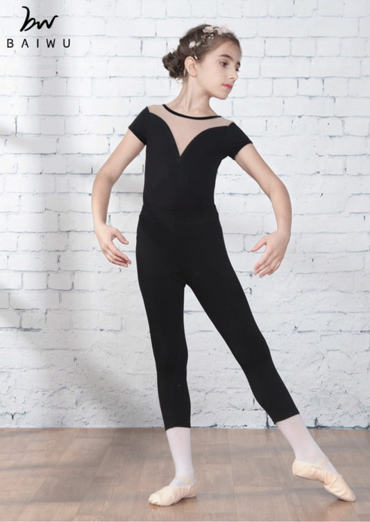 Low Front Short Sleeve Leotard