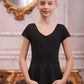 Short Sleeve Leotard With Pinched Front